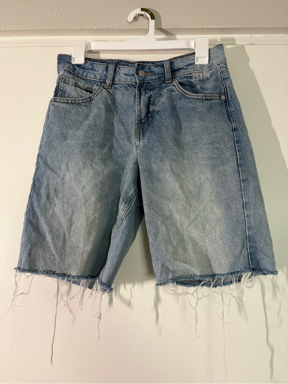 Wild Fable Mid Rise Bermuda Light Blue Denim Shorts